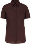 Kariban KA548 JUDITH - LADIES' SHORT-SLEEVED SHIRT M (K548-BROWN-M-12)