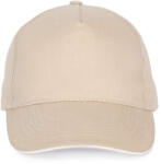 K-UP Kp124 Sandwich Peak Cap - 5 Panels U (kp124-beige/white-unic-100)