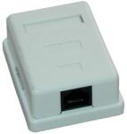 EMTEX Priza simpla UTP Cat 5e, 1 port RJ45, plastic, alb, Emtex EMT-UTP5E-1P-PT (EMT-UTP5E-1P-PT)