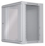 Manhattan Rackszekrény - 19" fali kivitel (12U, 635 (h) x 570 (w) x 450 (d) mm, Flatpack, Szürke) (711876) - alarmtrade