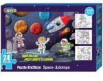 Luna Spațiu Cosmic 24 bucăți și trei postere care se pot colora (000621591) Puzzle