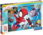 Clementoni Spidey și prietenii săi uimitori în acțiune puzzle maxi supercolor de 104 piese - Clementoni (23777) Puzzle