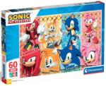 Clementoni Sonic și prietenii 60 de piese maxi supercolor puzzle - Clementoni (26073C) Puzzle