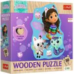 Trefl Puzzle din lemn cu 50 de piese conturate - Căsuța de păpuși Gabi - Trefl (20260T) Puzzle