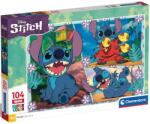 Clementoni Disney+Stitch puzzle maxi Supercolor de 104 piese - Clementoni (23776) Puzzle