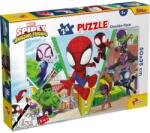 Lisciani Marvel Spidey luptă 2 în 1 puzzle de 24 piese și carte de colorat 50x35cm - Lisciani (99672) Puzzle