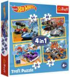 Trefl Hot Wheels 4 în 1 puzzle - Trefl (34627) Puzzle