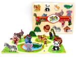 Magic Toys Animale lemn puzzle bilateral (MKO361073) Puzzle