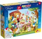 Lisciani Disney Familia lui Donald Duck 2 în 1 maxi puzzle cu 35 piese și carte de colorat 70x50cm - Lisciani (48199) Puzzle
