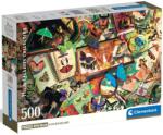 Clementoni Puzzle compact 500 de piese HQC - Colecționarul de fluturi - Clementoni (35581C) Puzzle