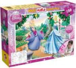 Lisciani Disney Cenușăreasa 2 în 1 maxi puzzle de 150 piese și carte de colorat 70x50cm - Lisciani (46720) Puzzle