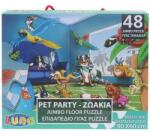 Luna Party animal 48 bucăți floor puzzle 60x90cm (000621014) Puzzle