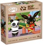 Lisciani Bing și Pandó în locul de joacă puzzle Eco mini de 24 piese 35x25cm - Lisciani (111091) Puzzle