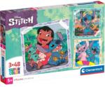 Clementoni Disney+Stitch puzzle Supercolor 3x48 piese - Clementoni (25321) Puzzle