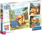 Clementoni Puzzle Supercolor 3x48 piese Disney+Winnie de Pluș - Clementoni (25063) Puzzle