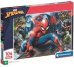 Clementoni Puzzle super 104 piese cu Spider-Man și dușmanii săi - Clementoni (25044) Puzzle