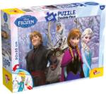 Lisciani Regatul de Gheață - Puterea prieteniei 2 în 1 puzzle de 108 piese și carte de colorat 50x35cm - Lisciani (49301) Puzzle