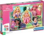 Clementoni Prințese Disney puzzle supercolor de 104 piese - Clementoni (25057) Puzzle