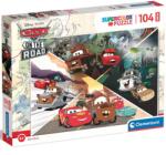 Clementoni Puzzle maxi supercolor 104 de piese Cars pe drum - Clementoni (23774) Puzzle