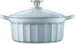 Buydeem Cratita cu capac BUYDEEM CP521-WB, 2.9 l, Fonta emailata, Albastru deschis (CP521-WB)