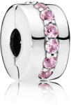 Pandora Clip pentru argint cu pietre roz 791972PCZ