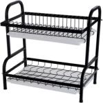 Trendy Sanitary TRENDY'S étkészlet állvány, kétszintes, fekete-fehér, 39 X 23, 5 X 56 cm (VSL-4N)