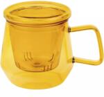 Bredemeijer Livorno Teáskészlet egy személyre, boroszilikát üveg, űrtartalom: 0, 35 liter, magasság: 88 mm, borostyánszínű