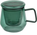 Bredemeijer Livorno eáskészlet egy személyre, boroszilikát üveg, űrtartalom: 0, 29 liter, magasság: 88 mm, zöld