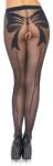 Justin + Simon Leg Avenue Woven Bow Crotchless Pantyhose