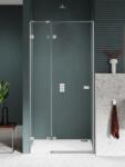 NEW TRENDY Avexa Nickel Brushed uși de duș 120 cm înclinabilă nichel periat/sticlă transparentă EXK-8465 (EXK8465)