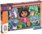 Clementoni Puzzle pentru copii Clementoni din 104 piese - Dora și prietenii (25077) Puzzle