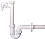Styron 5/4˝ - NA32 műanyag csőszifon, mosogatógép csatlakozóval (leeresztő nélkül) (STY-638-32-2)