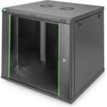 ASSMANN Dynamic Basic 19" 12U 611x600x600mm üvegajtós fekete fali rack szekrény (DN-19 12U-6/6-EC-SW) - bluechip