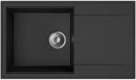MOFÉM Zenit 78 1B1D gránit mosogató, metál fekete 760012802N3 (760012802N3)