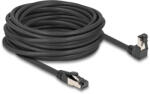 Delock RJ45 Hálózati Kábel Cat81 S/FTP 90 Fokban Lefelé Hajló/Egyenes 10 m Fekete