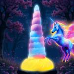 Creature Cocks Unicorn Glow-in-the-Dark Vibrating Silicone Dildo Vibrator