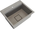 Gamma Quadro 5850, 1 rekeszes gránit mosogató 580x495x220 mm, bézs, GMA-ZLE000231 (GMA-ZLE000231)