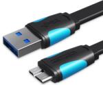  KÁBEL USB-A 3.0/M -> Micro USB-B, 0, 2m, (lapos, fek) Vention (VAS-A12-B025)