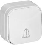 ORNO Falon kívüli nyomógomb csengőjellel, fehér, 230V, 10A, IP20 (OR-OE-7204/W) (OR-OE-7204/W)