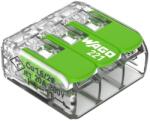 WAGO GREEN Vezeték összekötő 3x0.2-4mm2 minden vezetéktípushoz, karos, áttetsző (221-423) (221-423)