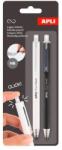 APLI végtelenített mechanikus ceruza, fehér/fekete, 2 db