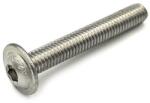  Félgömbfejű bkny. PEREMES csavar M6x10mm A2 rozsdamentes ISO 7380 (KOE-73806101P)