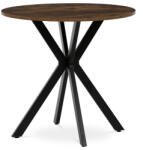 Artium Kerek étkezőasztal Old wood dekorációval. Méret: 80x75 cm. Mdf asztallap, fém váz (HT-F4108_OLW)