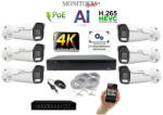  MS - 4k AI IP park kamerarendszer switchel 6 kamerával 8 Mpix - 6380K6B