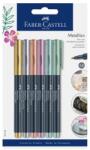  Metalikus markerek Faber-Castell - 6 db (marker készlet)