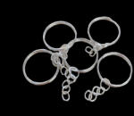  Kulcstartó alap 5db/cs - ezüst szín