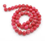  Jáde 8mm, szálban olcsóbb - piros