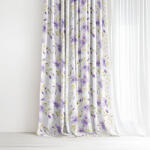 Goldea dekoratív drapéria - ibolya virágok 160x150 cm