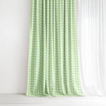 Goldea dekoratív drapéria - zöld kockás 280x150 cm