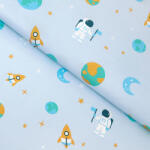 Goldea pamutvászon - űrhajósok az űrben 160 cm